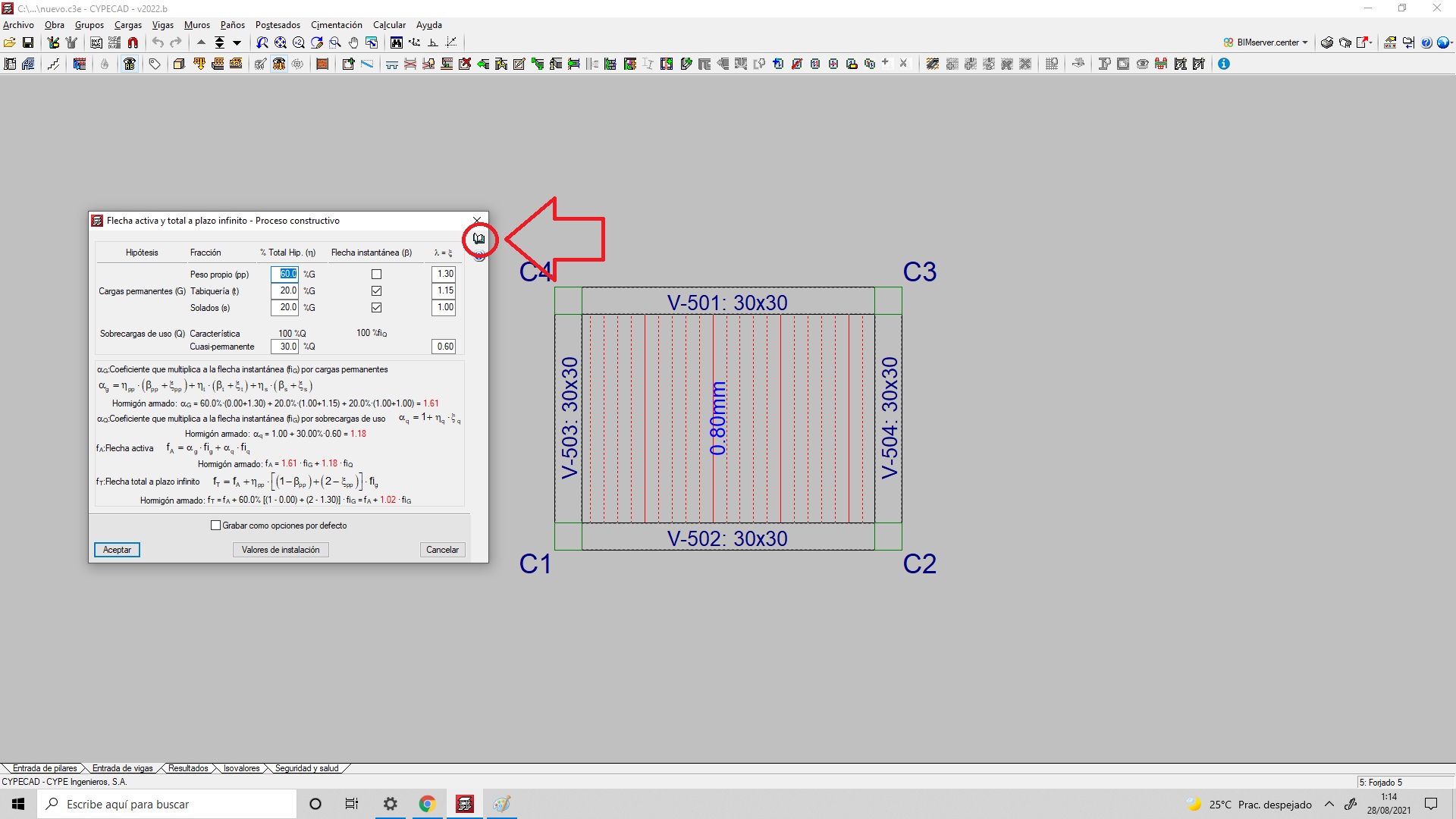 Este es el menú que aparecerá, el cual hace referencia al proceso constructivo... sigamos viendo